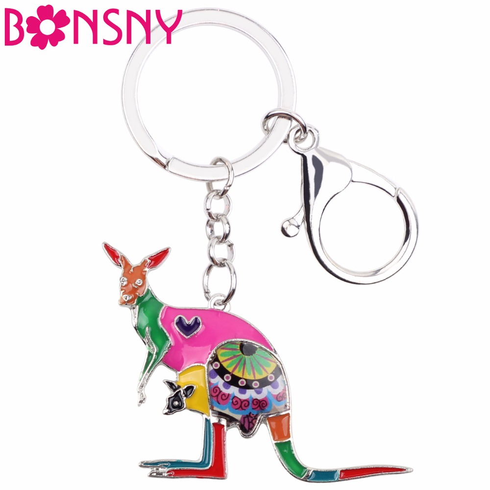 Women'S Kangaroo Bags - Bonsny Enamel Floral Australia Kanguru Kunci