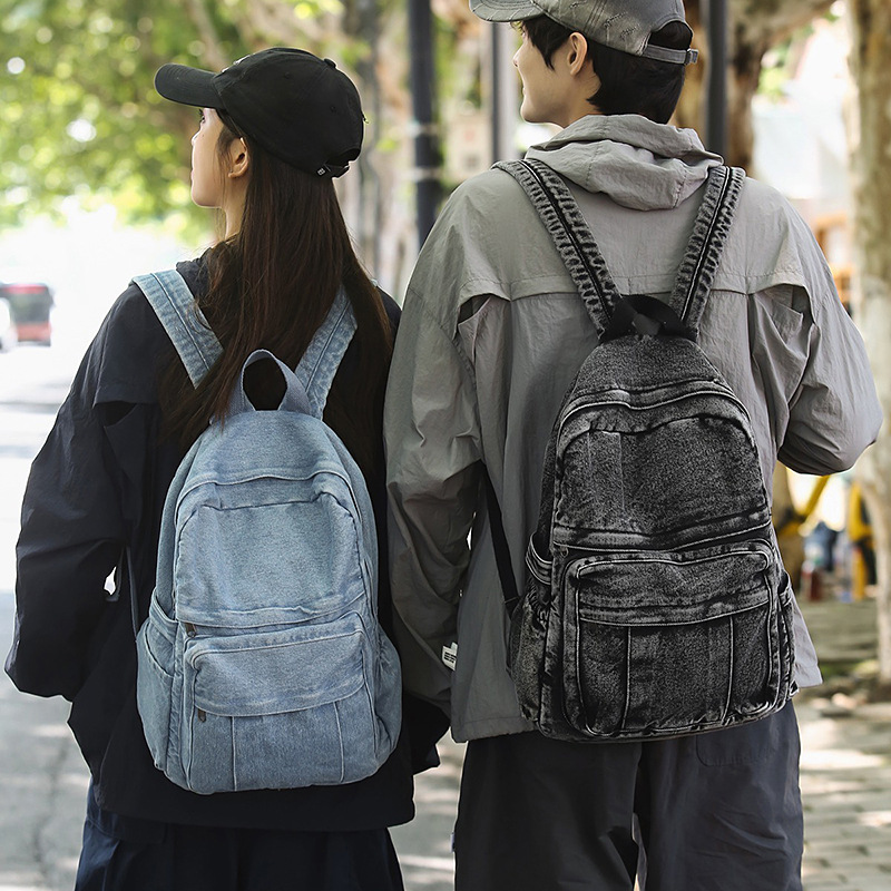 Women'S Kipling Bags - Ransel denim retro kapasitas besar ransel
