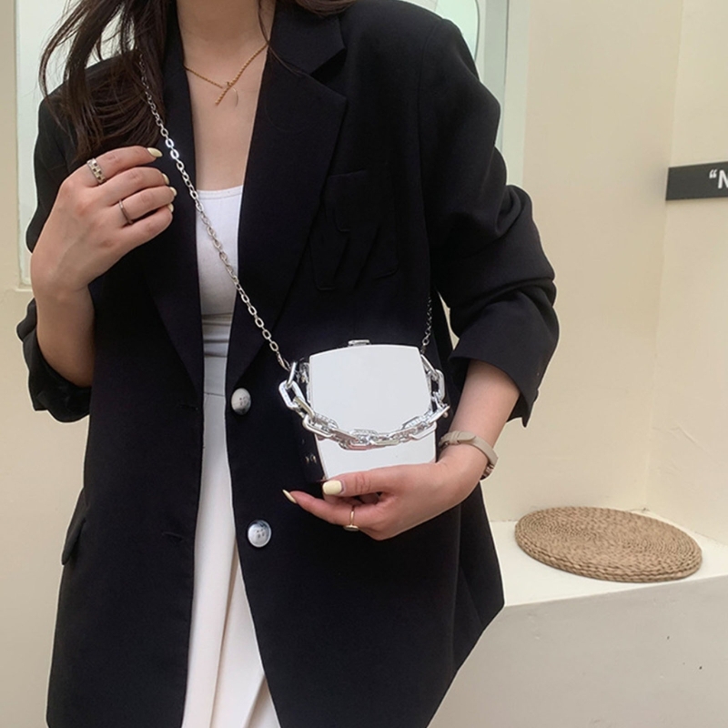 Women'S Bags Cross Body - Tas Selempang Kotak PVC Kecil Fashion
