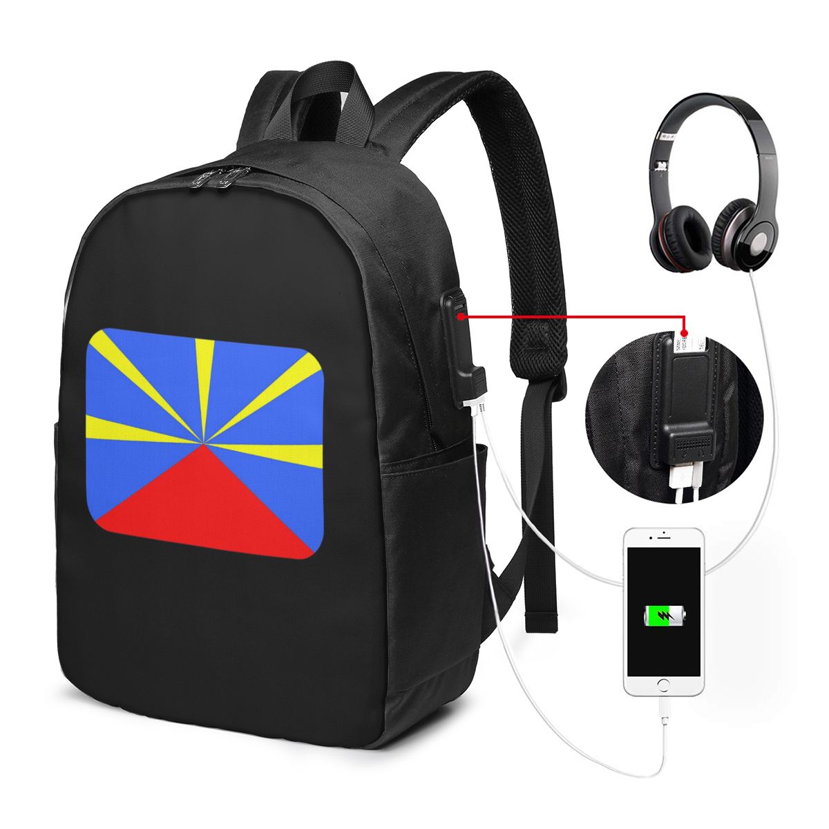 Women'S Bags - 974 Tas Ransel Bendera Pulau Reunion