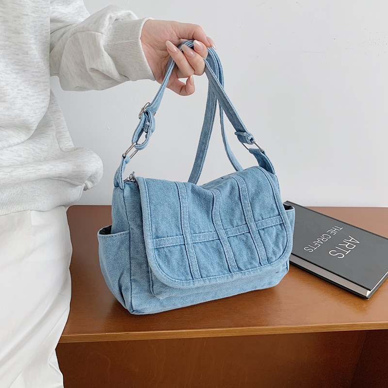 Women'S Kipling Bags - Tas Selempang Denim Kapasitas Besar Kasual