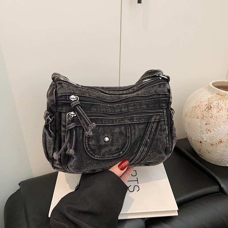 Tas Denim Biru Retro Gaya Jala - Women'S Kipling Bags ulasan dan harga