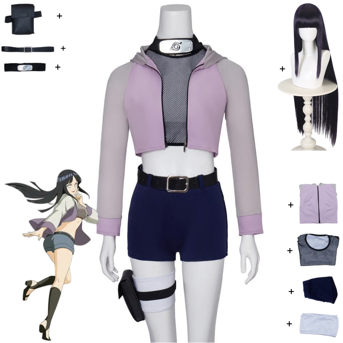 Kostum Cosplay Anime Hyuga Hin - Women'S Japanese Bags ulasan dan harga