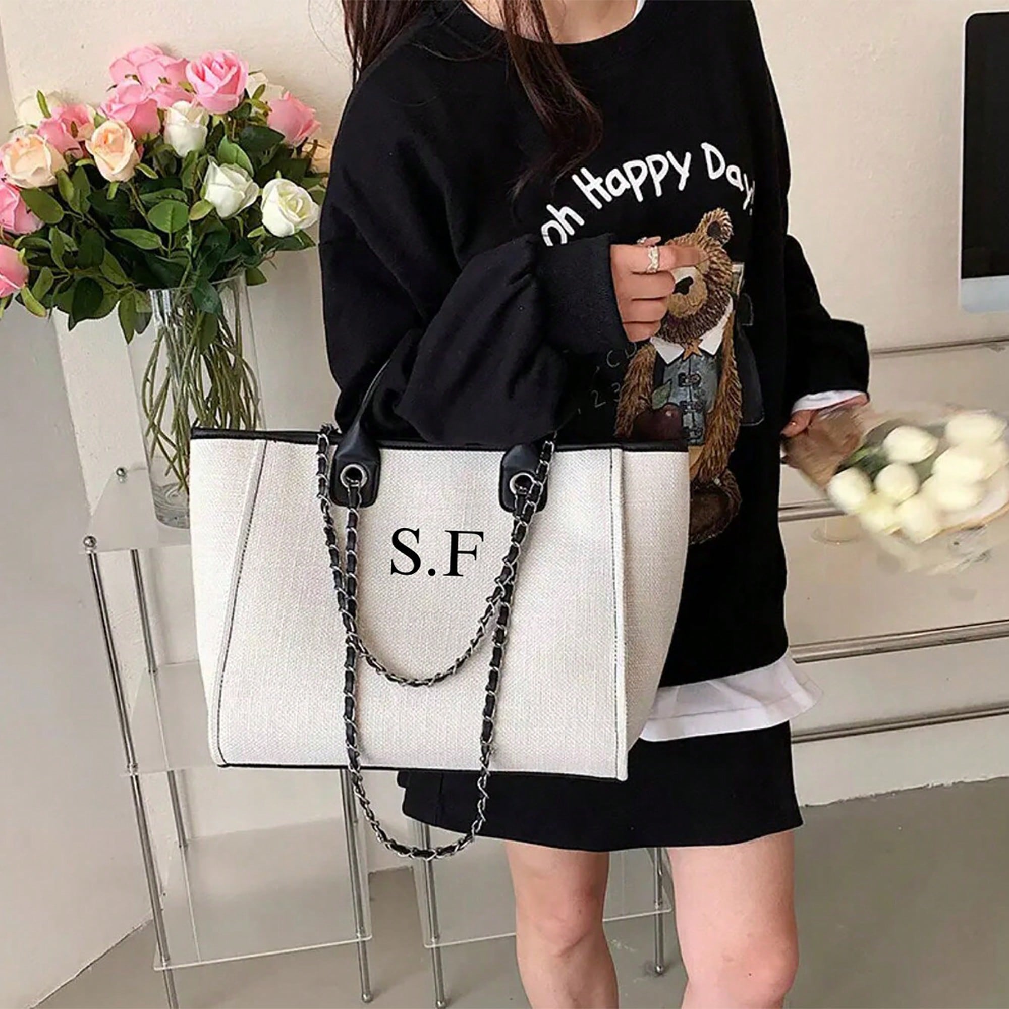 Tas Tote Rantai Wanita Korea K - Women'S Tote Bags Designer ulasan dan harga